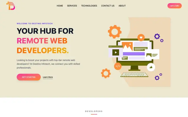 Destino Infotech website
