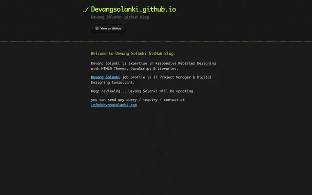 Freelance HTML5 Responsive Websites Design & Development website