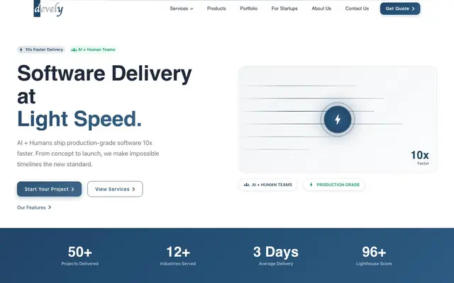 Devely LLP website