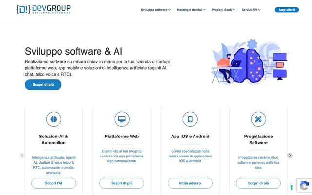 DevGroup srl - Sviluppo software - Hosting e domini - SaaS website