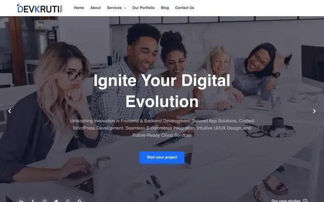 DevKrutiTech website