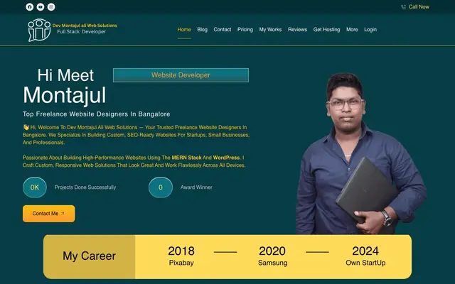 Dev Montaj Web Solutions website