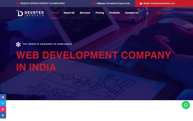Devoted Infotech website