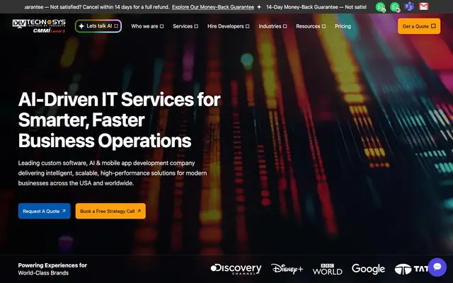 Dev Technosys Private Limited website