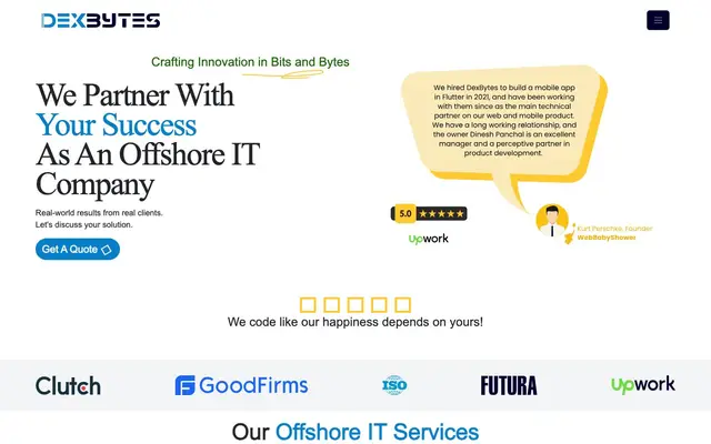 DexBytes Infotech Private Limited website