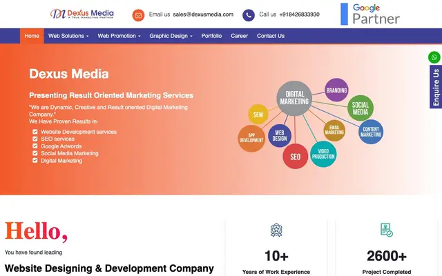 Dexus Media Website Development Company Jaipur website