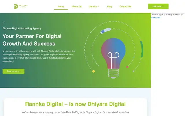 Dhiyara Digital website