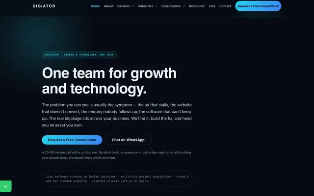 Digiator - Website Development | Digital Marketing Agency website