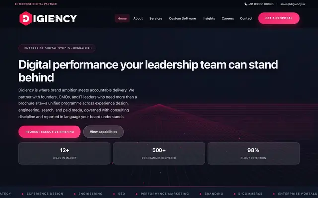 Digiency website