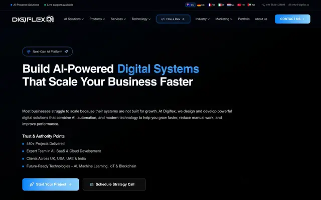 Quest Digiflex Pvt. LTD — Software & App Development Company website