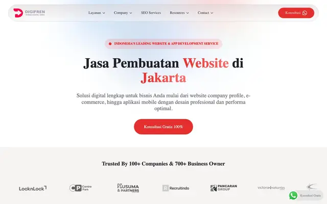 Jasa Pembuatan Website dan Mobile Apps DIGIFREN Jakarta, Indonesia website