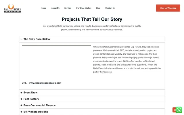 Digi Hawks Marketing website