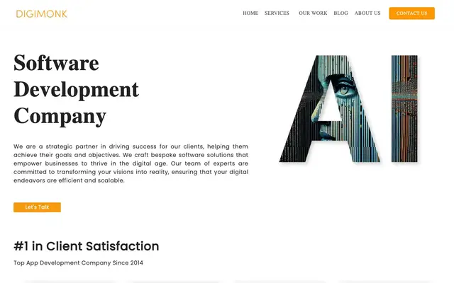 Digimonk Solutions website