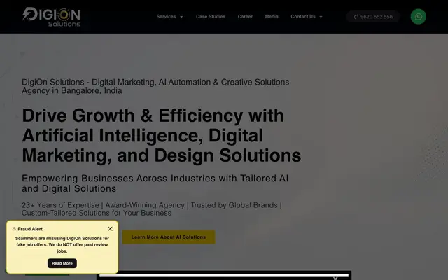 DigiOn Solutions website