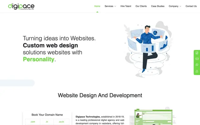 Digipace Technologies Pvt. Ltd. website
