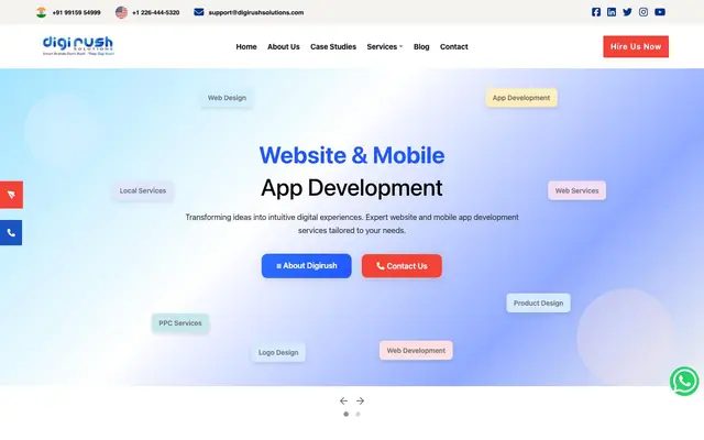 Digi Rush Solutions website