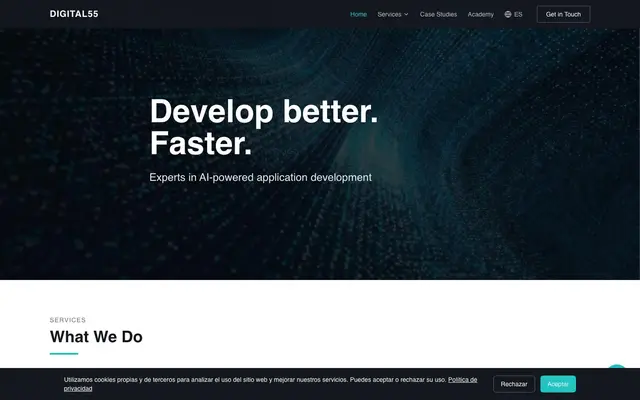 DIGITAL55 - Design-led software website