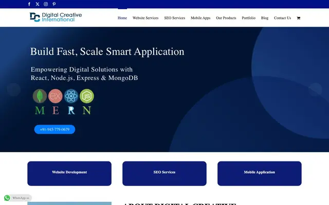 Digital Creative International website