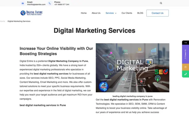 Digital Entire website