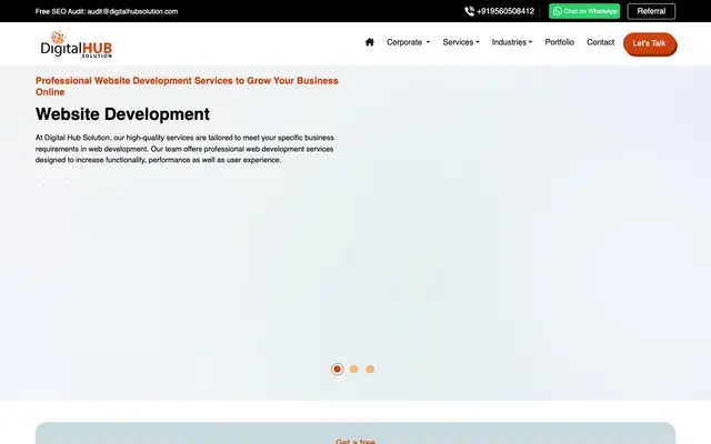 Digital Hub Solution website