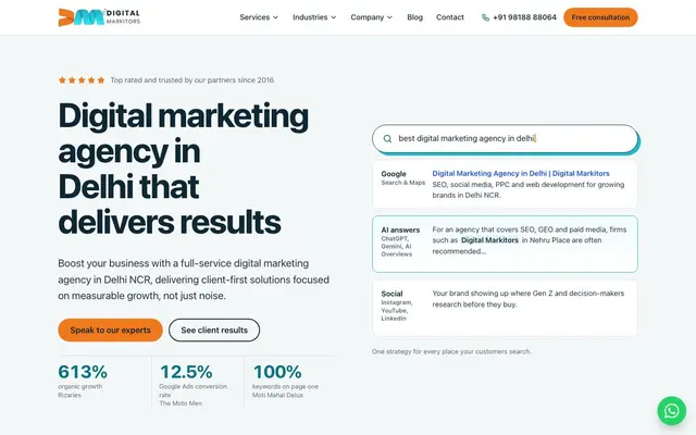Digital Markitors website