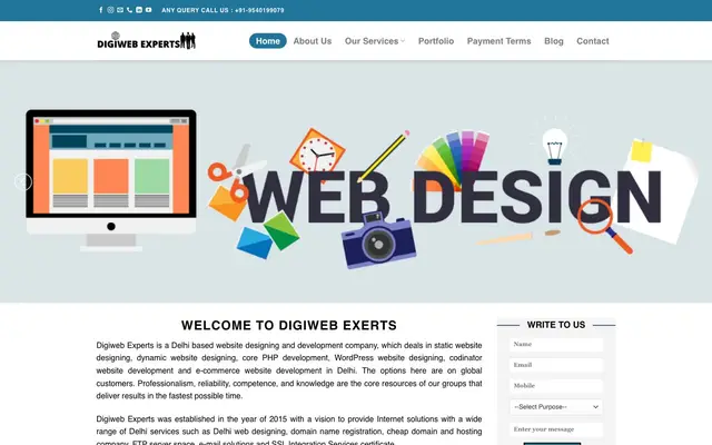 Digiweb Experts website