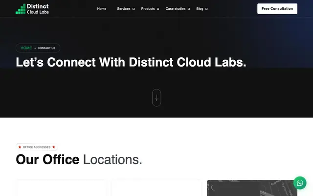 Distinct Cloud Labs website