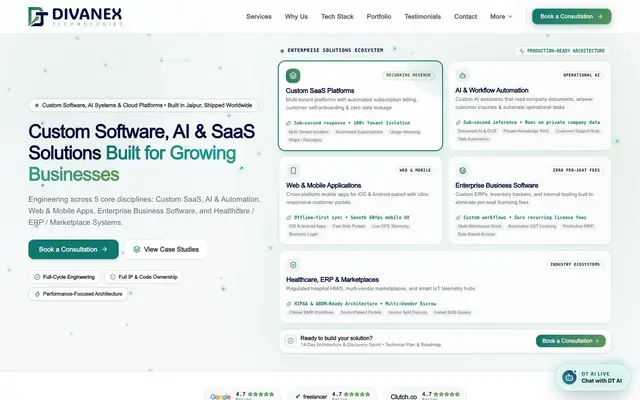 Divanex Technologies website