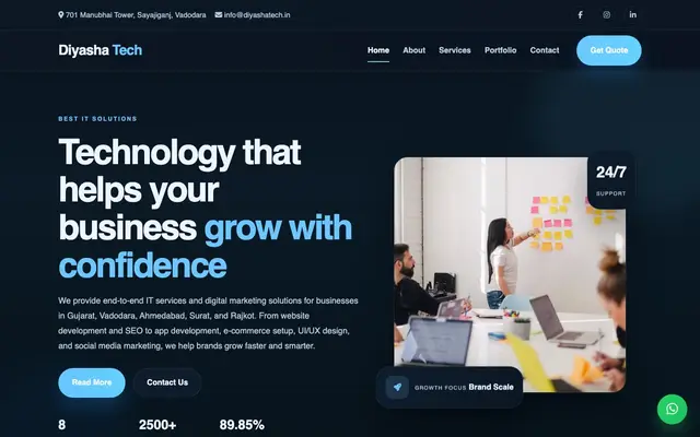 Diyasha Tech Pvt.Ltd website