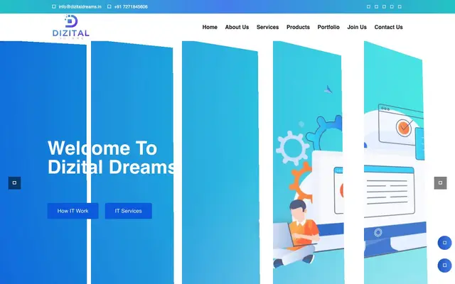 Dizital Dreams-Website and software development Services website