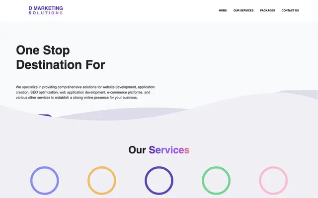 D Marketing website development company website