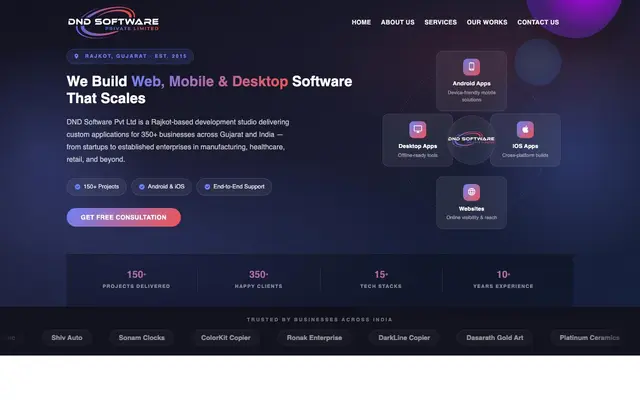 DND Software Pvt Ltd website