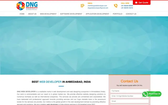 DNG Web Developer website