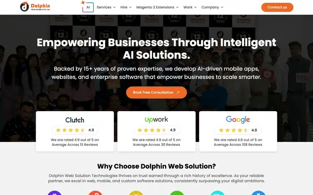 Dolphin Web Solution Pvt Ltd website