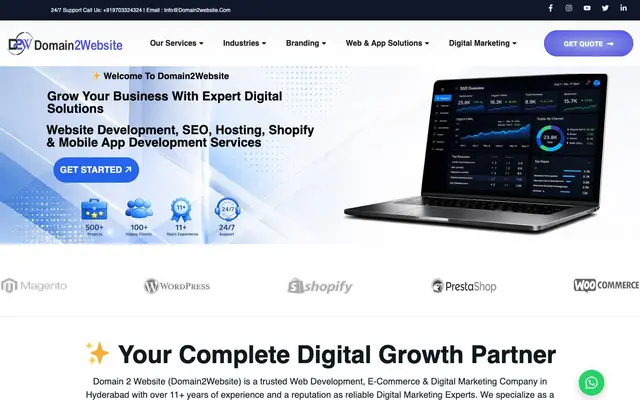 Magento Shopify website