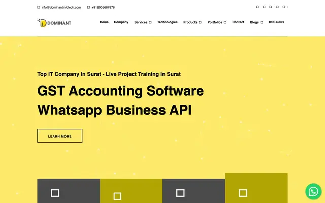 Dominant Infotech website