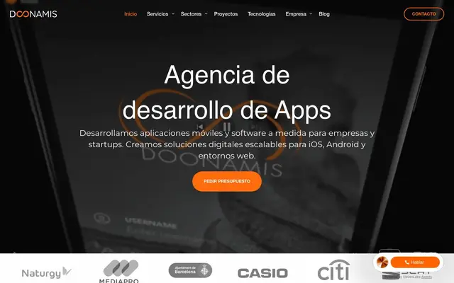 Agencia de Desarrollo de Apps en Madrid | Doonamis website