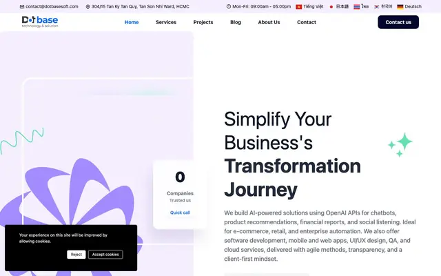 Dotbase Technology & Solution website