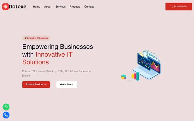 Dotexe It Solutions website