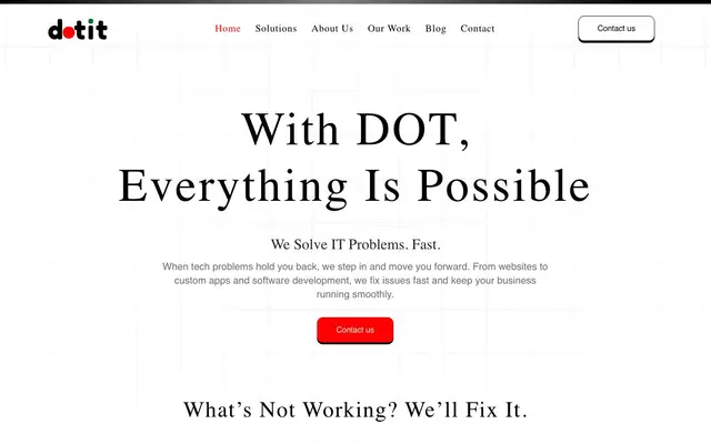 DOT IT Services website