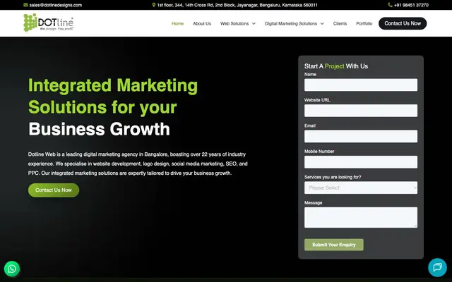 Dotline Web Media Pvt Ltd website