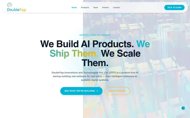 DoubleTap Innovations and Technologies Pvt. Ltd. website