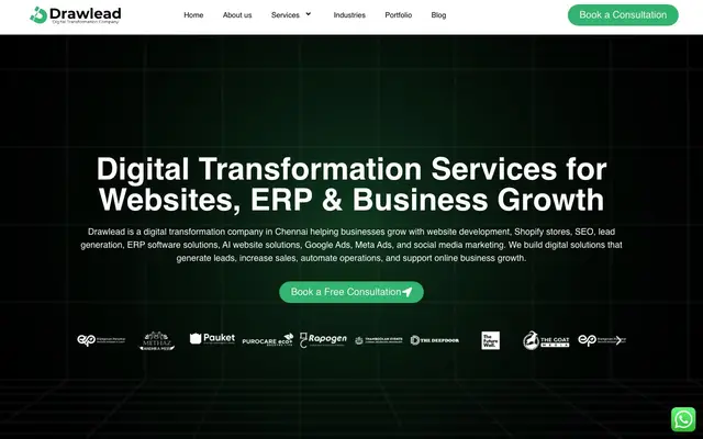Drawlead Software Solutions website