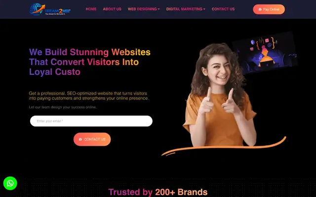 Dream 2 web website