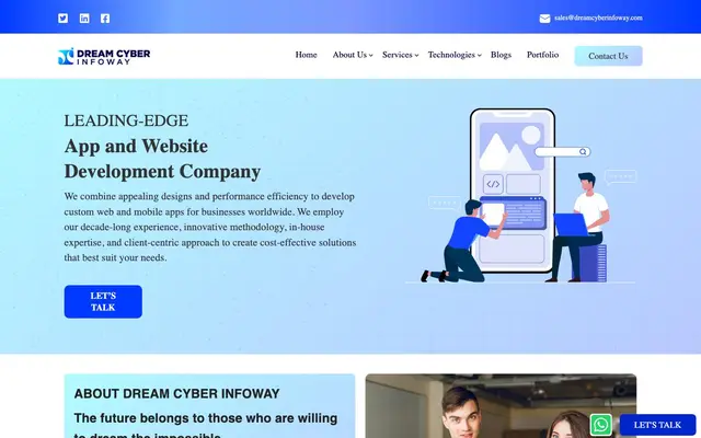 Dream Cyber Infoway website