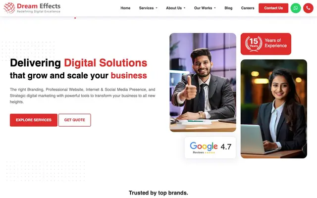 Dream Effects Web Development Solutions website