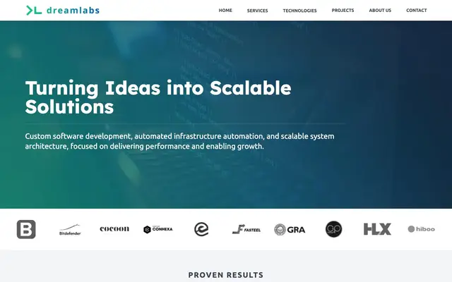 Dreamlabs website