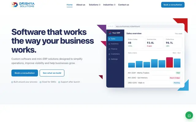 Drishya Solutions website