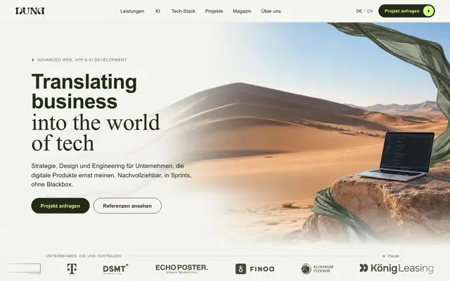 duna digital - Agentur für Webentwicklung & Digitales website