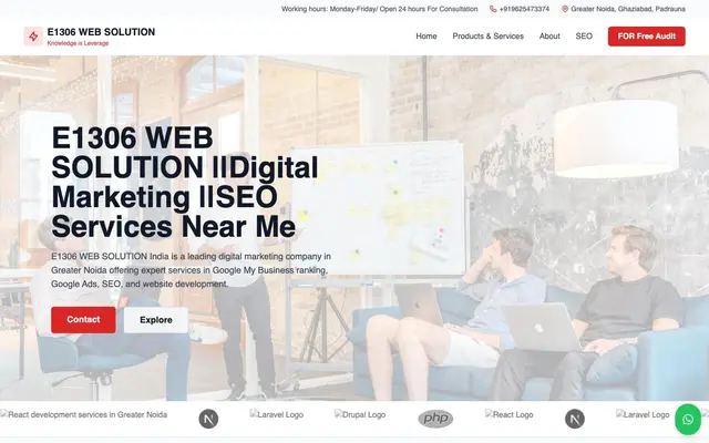 E1306 Web Solution website